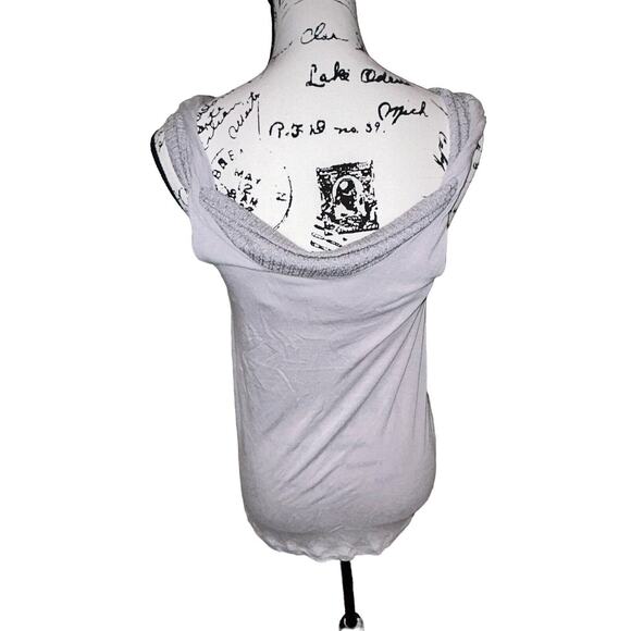 Anthropologie Vanessa‎ Virginia Gray Tweed Cowl Neck Sleeveless Top Small - Picture 4 of 7